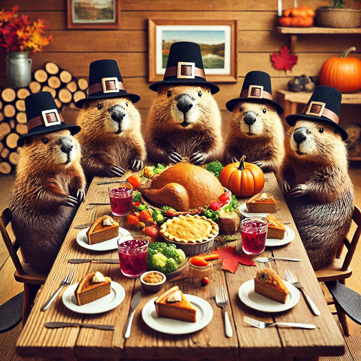 20241125-beavers enjoying thanksgiving dinner.jpg